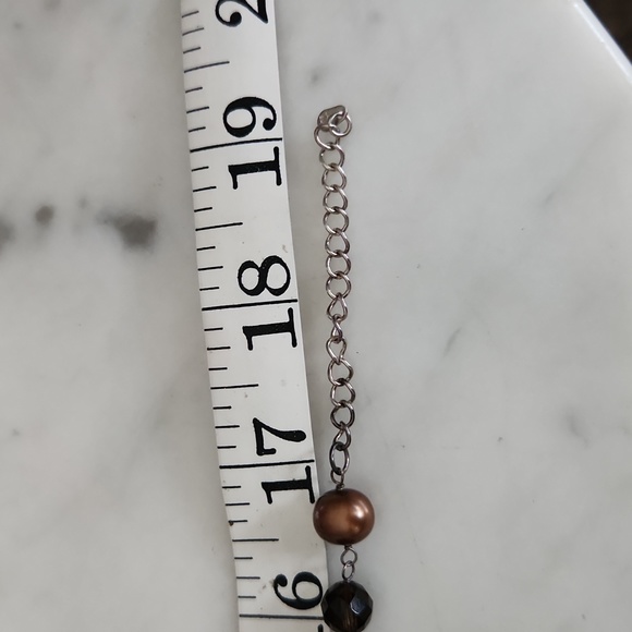 *Smoky Quartz, Pearl, Sterling Silver Necklace NWOT - Picture 6 of 6